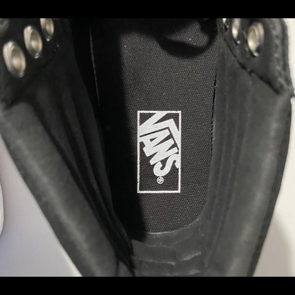 Vans Sk8-Hi Black Checkered Removable Logo Strip Women’s 8 & 8.5 - Picture 8 of 9